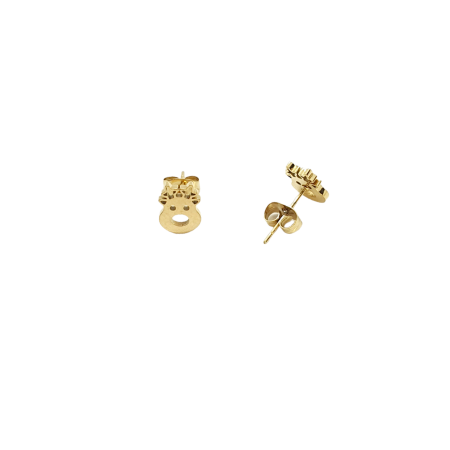 earrings gold stud steel deer2